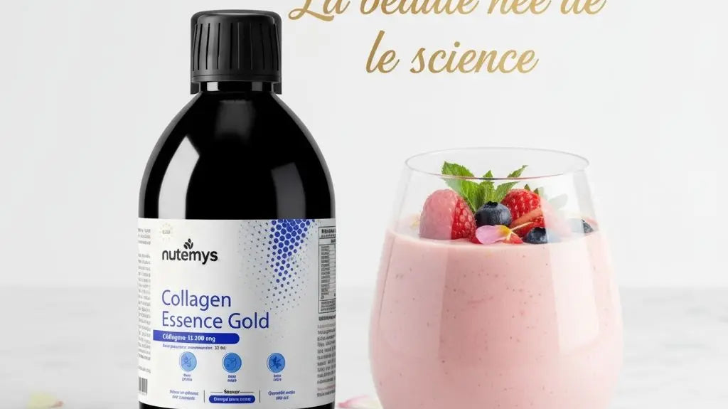 Smoothie beaute au collagene marin et fruits rouges - recette anti-age Nutremys