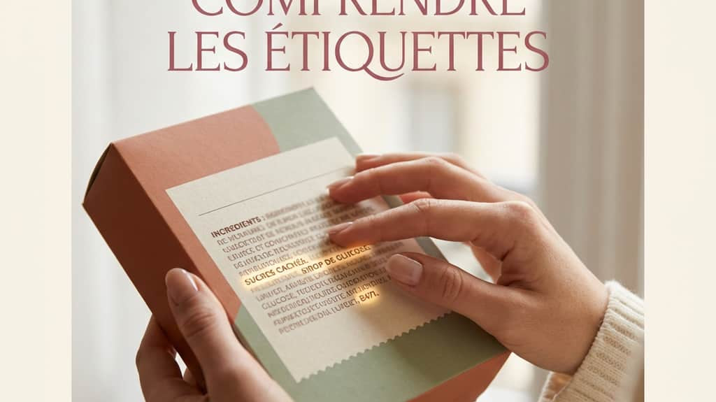 Femme lisant les etiquettes nutritionnelles - eviter les ultra-transformes au quotidien