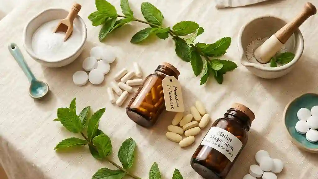 Differentes formes de magnesium en comprimes et poudre - guide de choix Nutremys