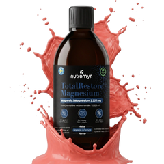 TotalRestore Magnesium Bisglycinate 3,333 mg liquid bottle with L-Tryptophan, L-Theanine, L-Tyrosine