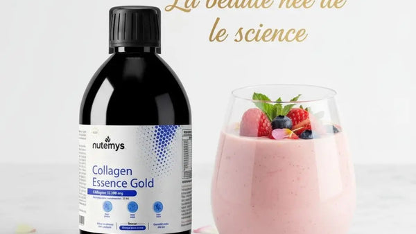 Smoothie beaute au collagene marin et fruits rouges - recette anti-age Nutremys