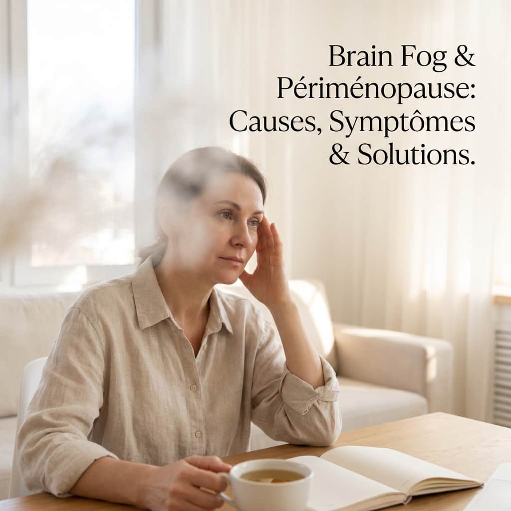 Femme menopausee souffrant de brain fog - brouillard mental et solutions naturelles
