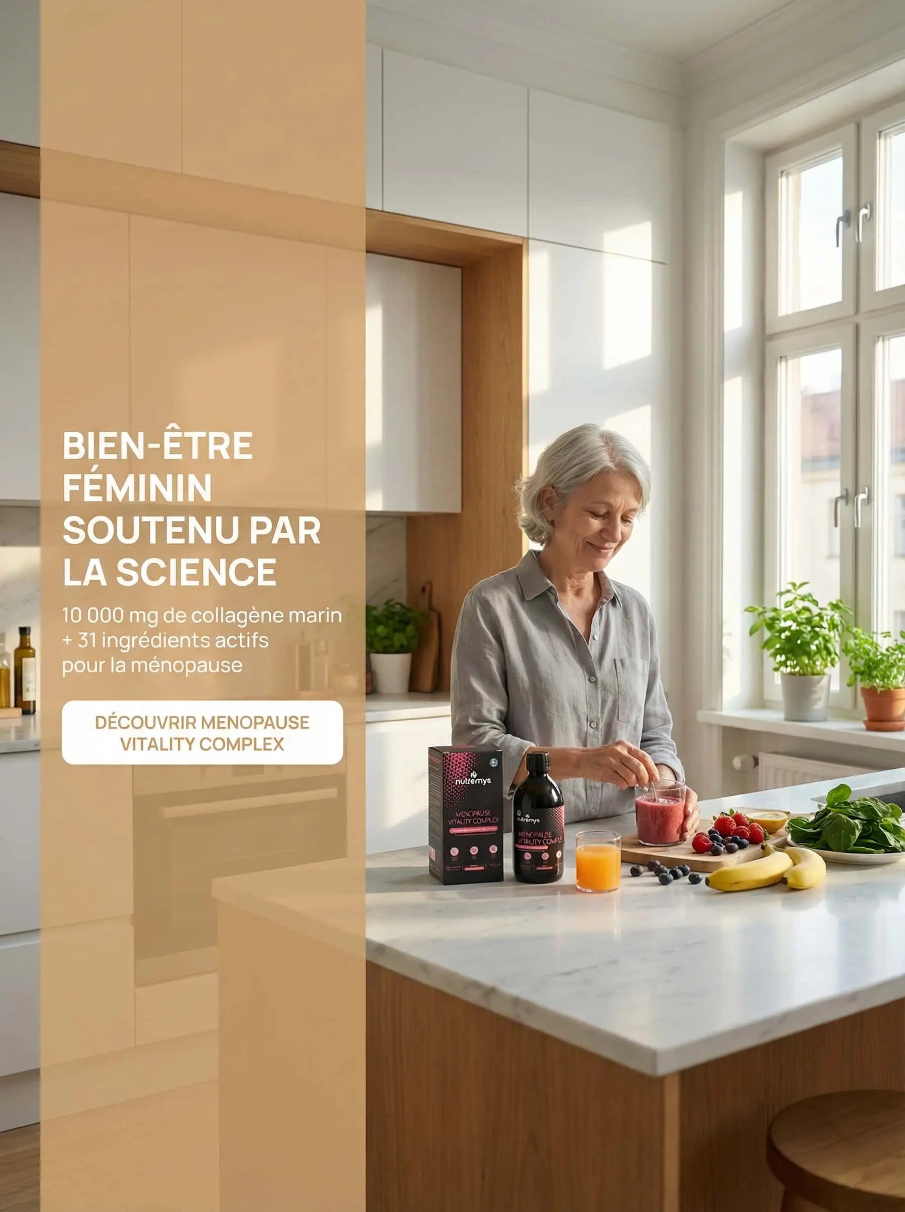 Menopause Vitality Complex | Collagène Marin & Équilibre Hormonal - Nutremys