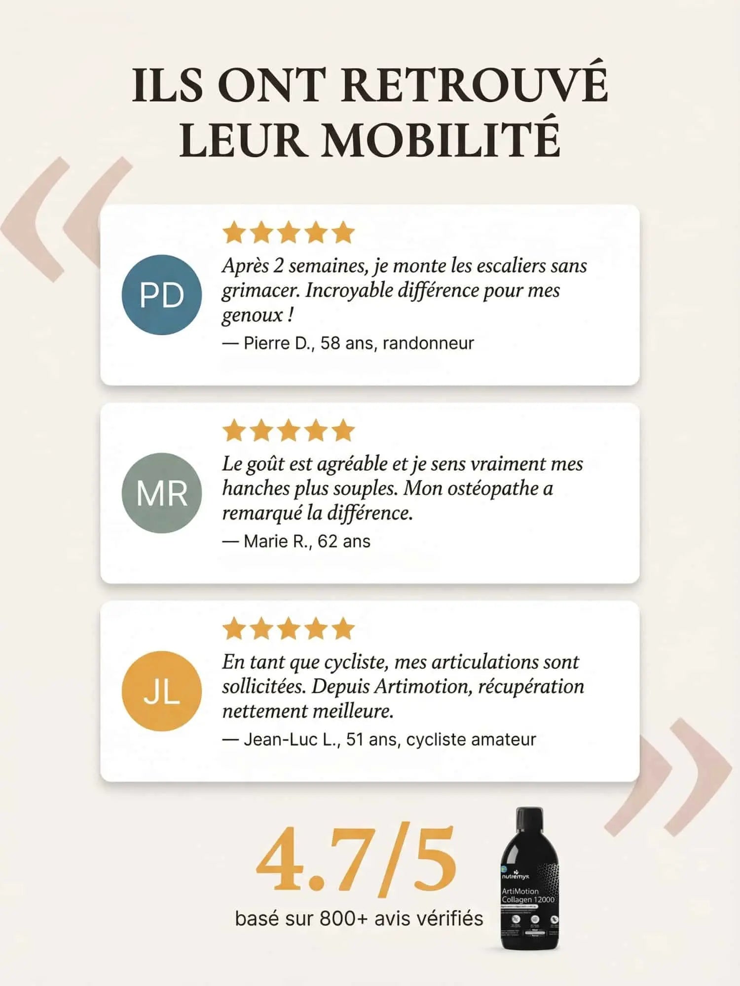 Artimotion Collagen 12000 | Collagène Liquide Articulaire 12.000 mg Nutremys