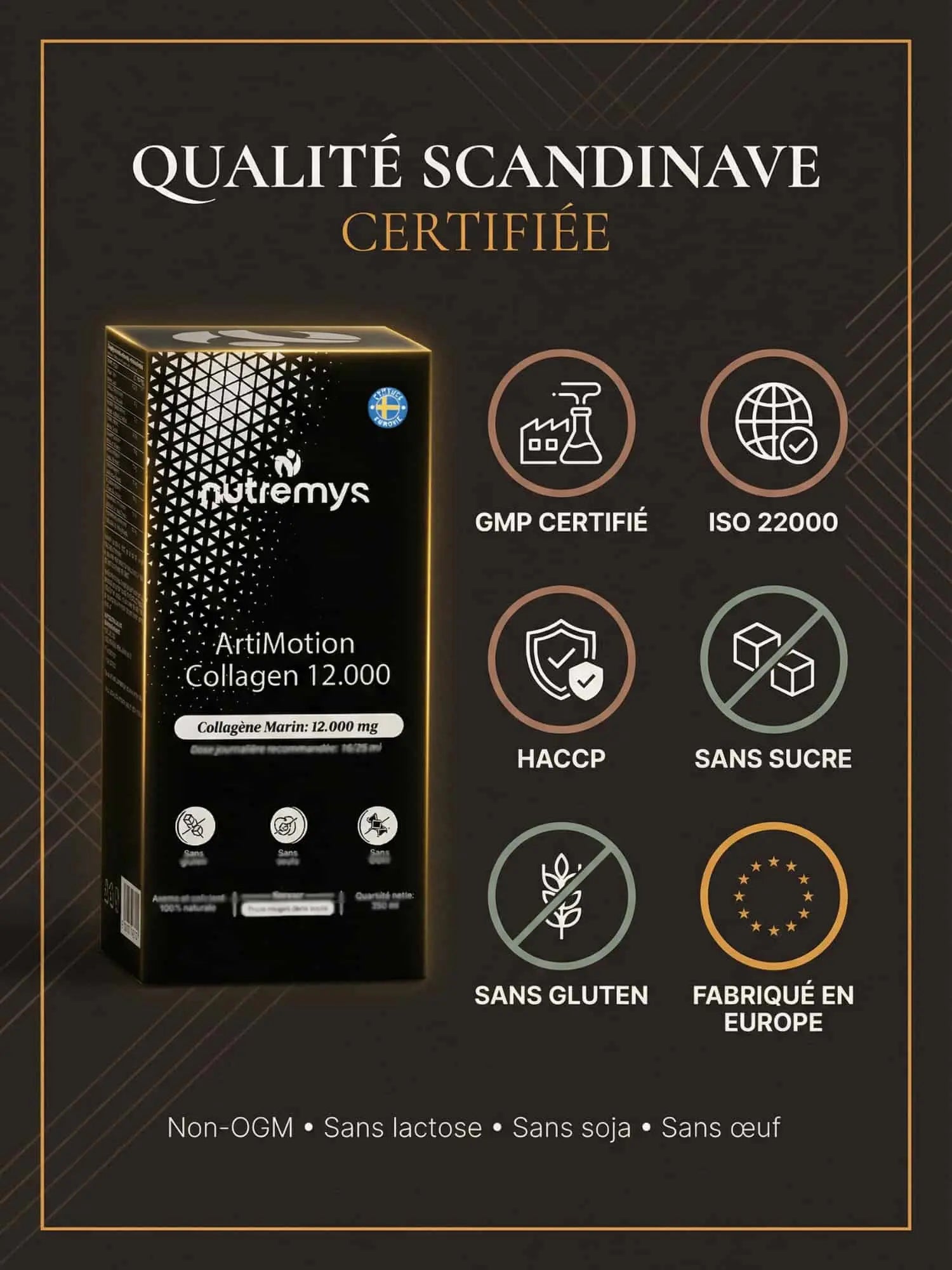 Artimotion Collagen 12000 | Collagène Liquide Articulaire 12.000 mg Nutremys