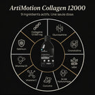 ArtiMotion Collagen 12000 · formule 9 ingrédients actifs liquide · articulations │ Nutremys LAB