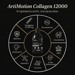 ArtiMotion Collagen 12000 · formule 9 ingrédients actifs liquide · articulations │ Nutremys LAB
