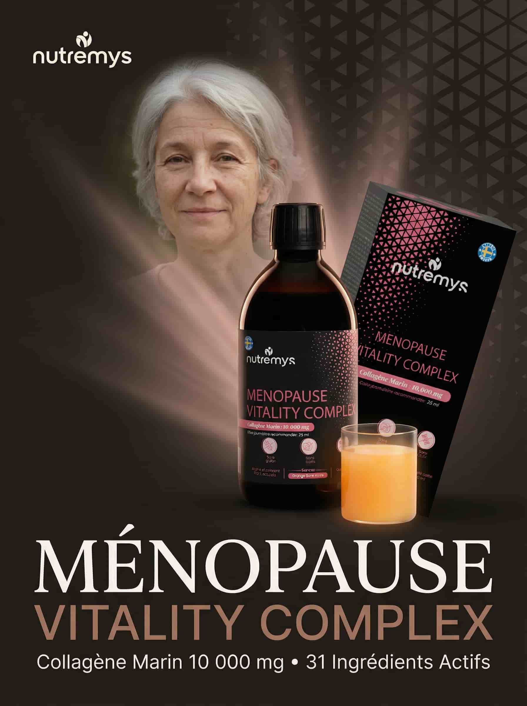 Menopause Vitality Complex | Collagène Marin & Équilibre Hormonal - Nutremys