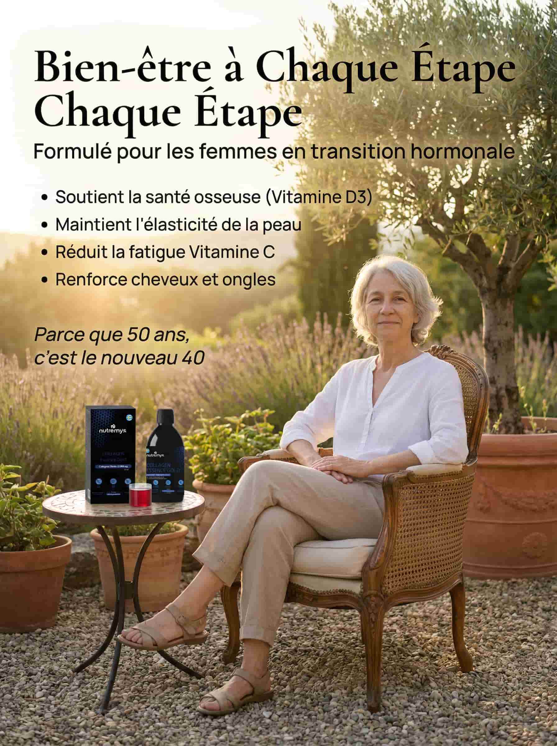 Collagen Essence Gold – Formule Anti-Âge Ultime (Collagène Marin 12 500 mg & Rétinol) Nutremys