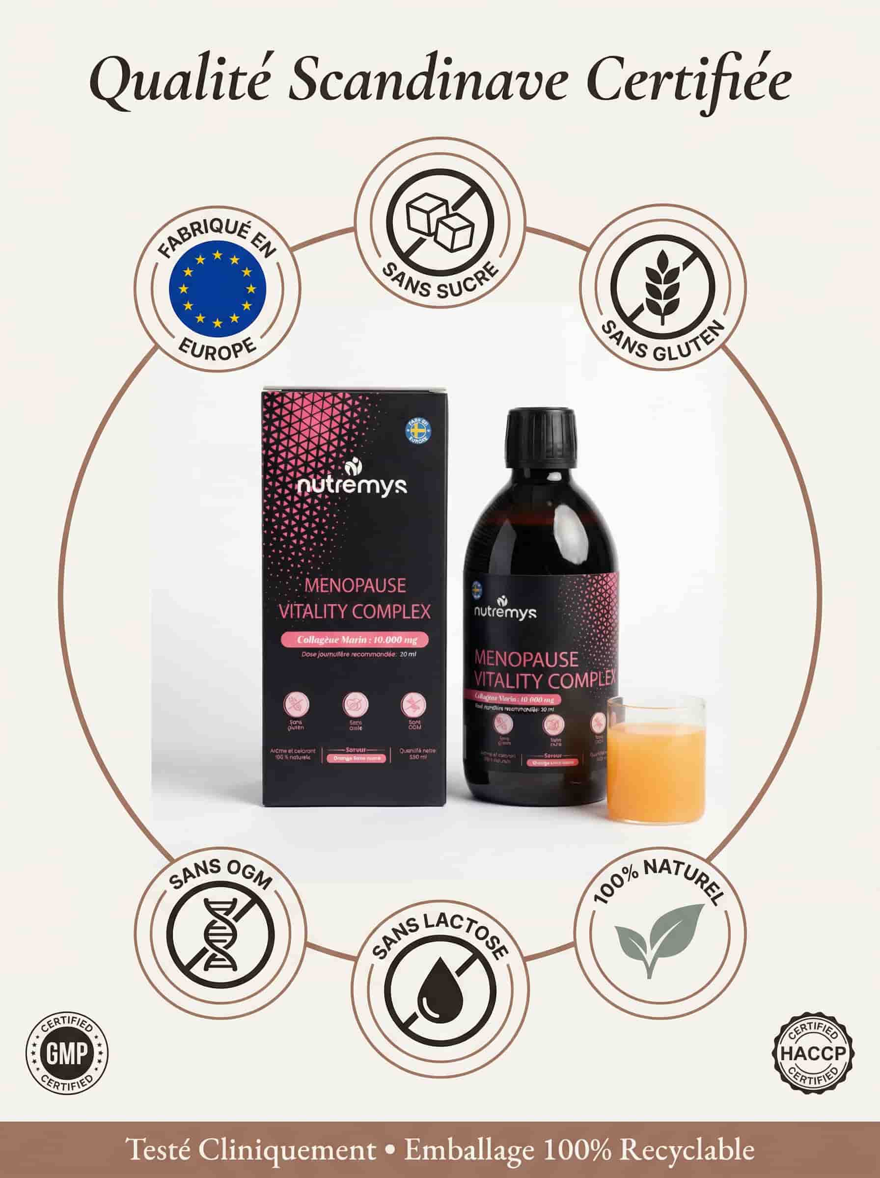 Menopause Vitality Complex | Collagène Marin & Équilibre Hormonal - Nutremys