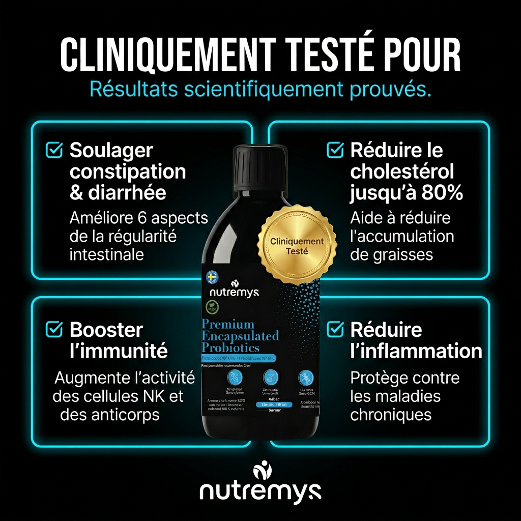 PREMIUM ENCAPSULATED PROBIOTICS – Probiotiques Liquides10¹⁰ UFC Nutremys